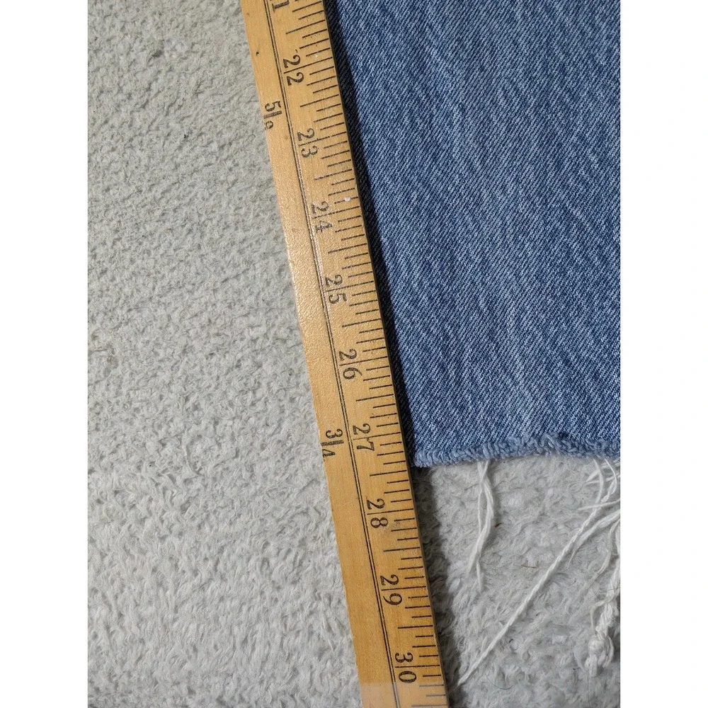 Levi's 501xx Jeans Mens 36/36 (33x27.5) Light Blue Straight Button Fly Raw‎ Hem